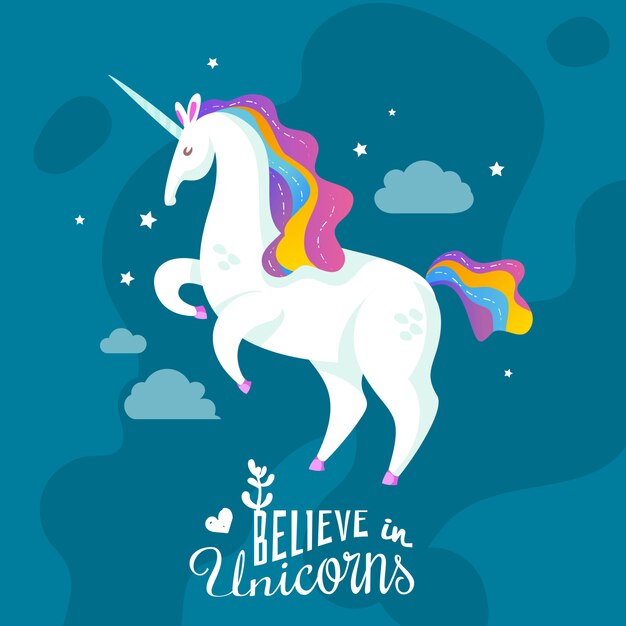 Unicorn Cartoon Achtergrond