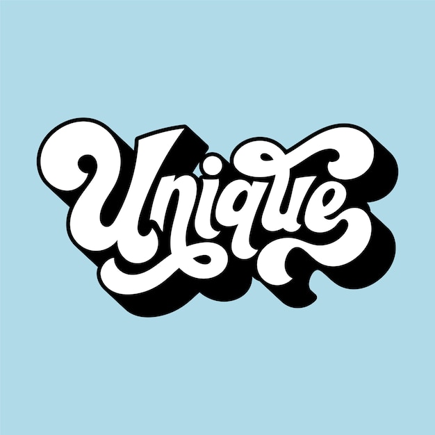Gratis vector unieke woord typografie stijl illustratie