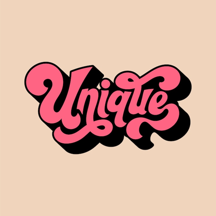 Gratis Vector unieke woord typografie stijl illustratie