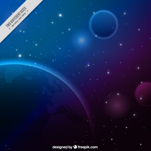 Gratis vector universe blauwe achtergrond