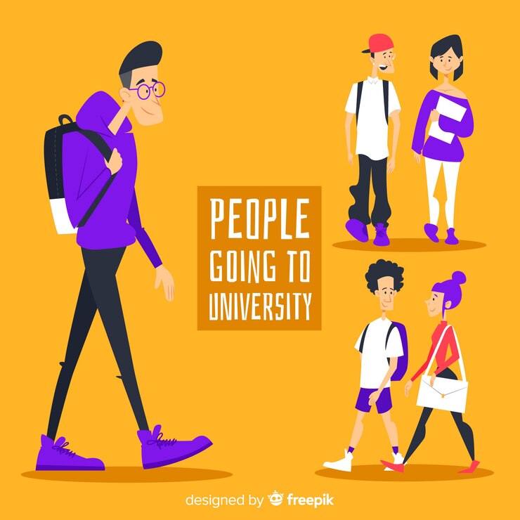 Gratis Vector universitaire studentencollectie