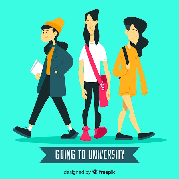 Gratis vector universitaire studentencollectie