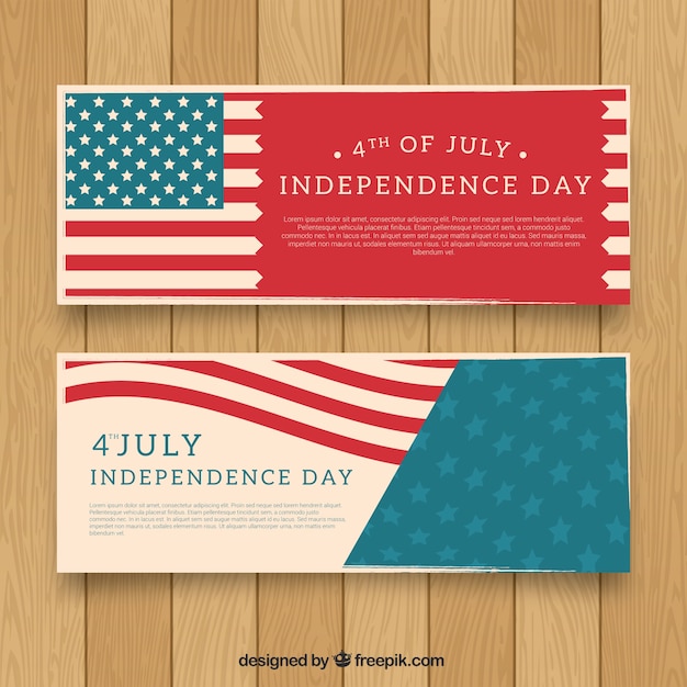 Usa onafhankelijkheidsdag banner elegant ontwerp