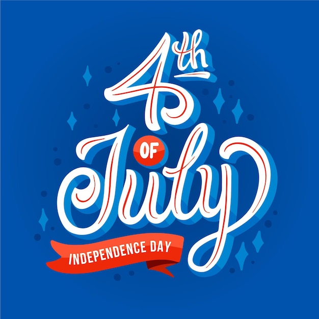 Gratis vector usa onafhankelijkheidsdag belettering