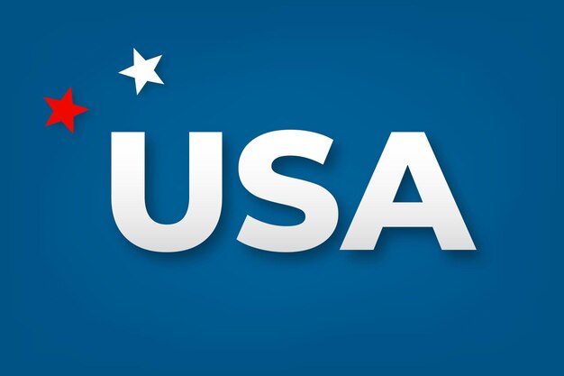 USA woord typografie bericht