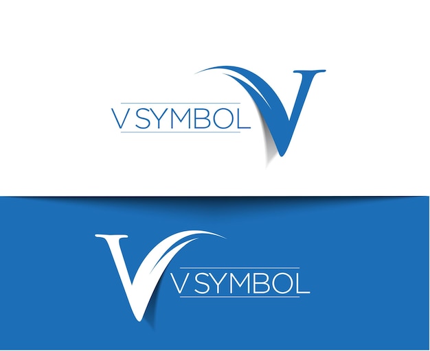 Gratis vector v logo branding identiteit corporate vector logo ontwerp