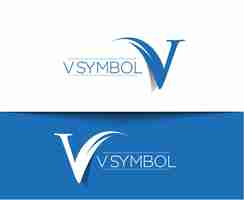 Gratis vector v logo branding identiteit corporate vector logo ontwerp