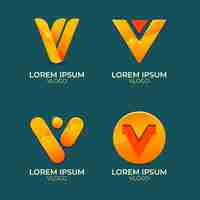 Gratis vector v-logo collectie