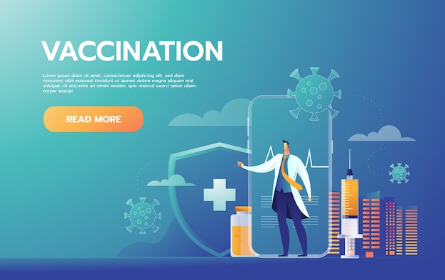 Vaccinatie concept. vaccinatiecampagne.
