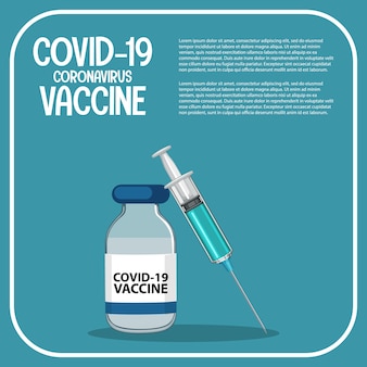 Vaccinonderzoek en -ontwikkeling voor covid-19 of coronavirus-poster of banner