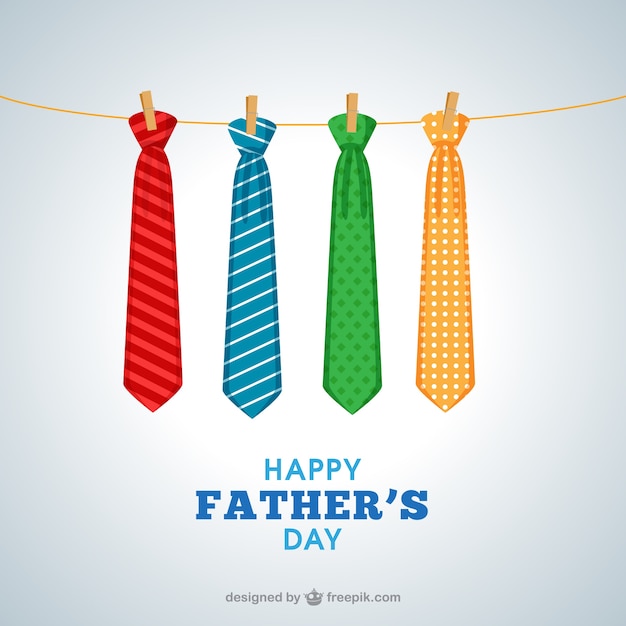 Vaders dag kaart met stropdassen