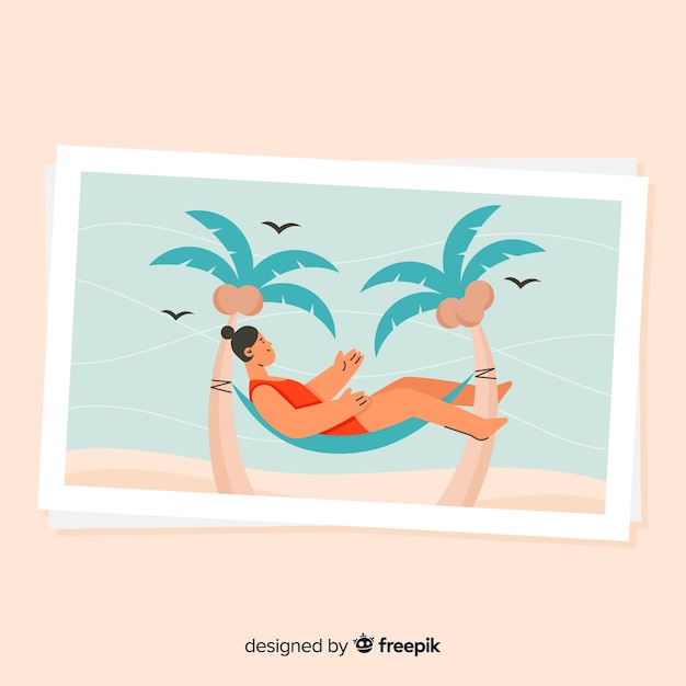 Gratis vector vakantie ansichtkaart