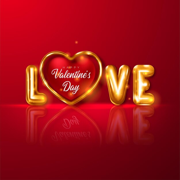 Vakantiegroetkaart voor valentijnsdag met ballonhart