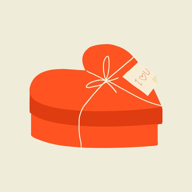 Valentijnsdag chocolade sticker, schattige doodle illustratie vector