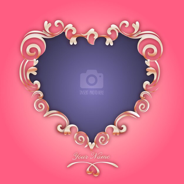 Valentijnsdag Elegant Romantic Heart Photo Frame