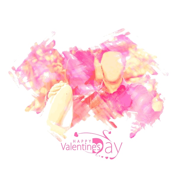 Valentijnsdag hart achtergrond vectorillustratie
