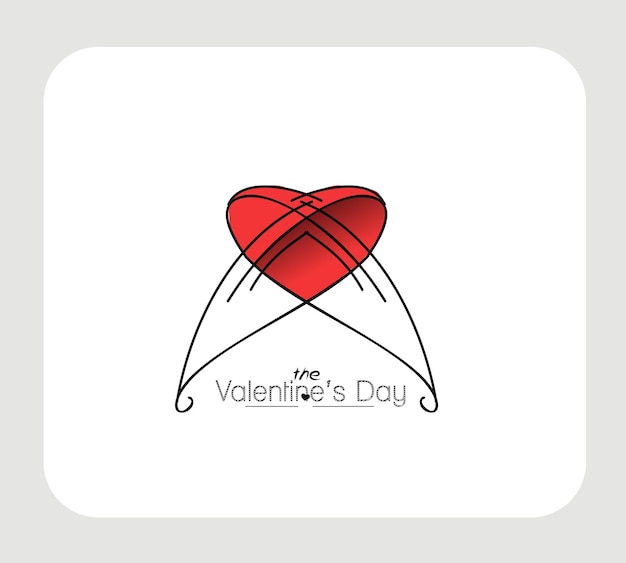 Valentijnsdag hart achtergrond vectorillustratie