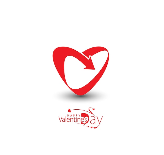 Valentijnsdag hart achtergrond, vectorillustratie.