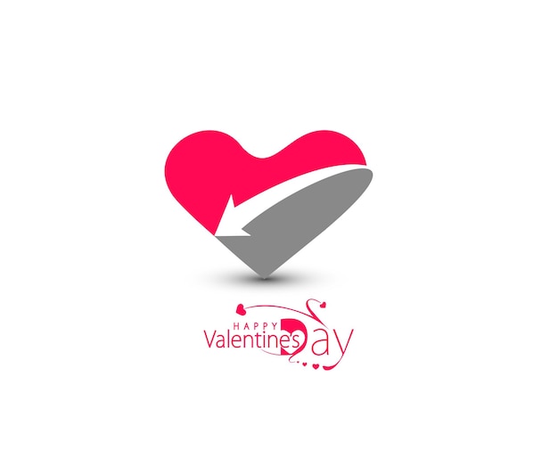 Gratis vector valentijnsdag hart achtergrond, vectorillustratie.