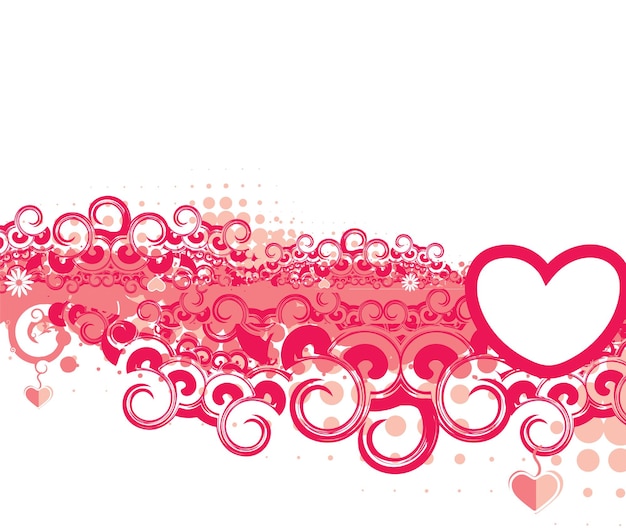 Gratis vector valentijnsdag hart logo ontwerp, vectorillustratie.