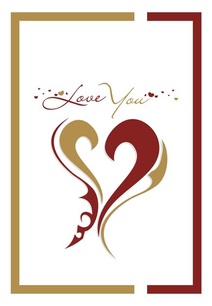 Valentijnsdag hart Logo ontwerp, vectorillustratie.