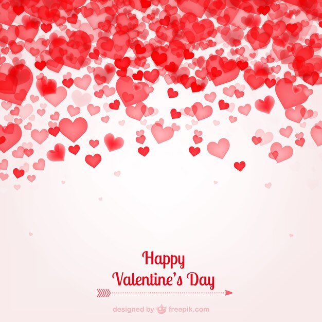 Valentijnsdag kaart met hartjes