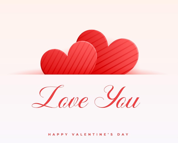 Valentijnsdag liefdeskaart met rode harten