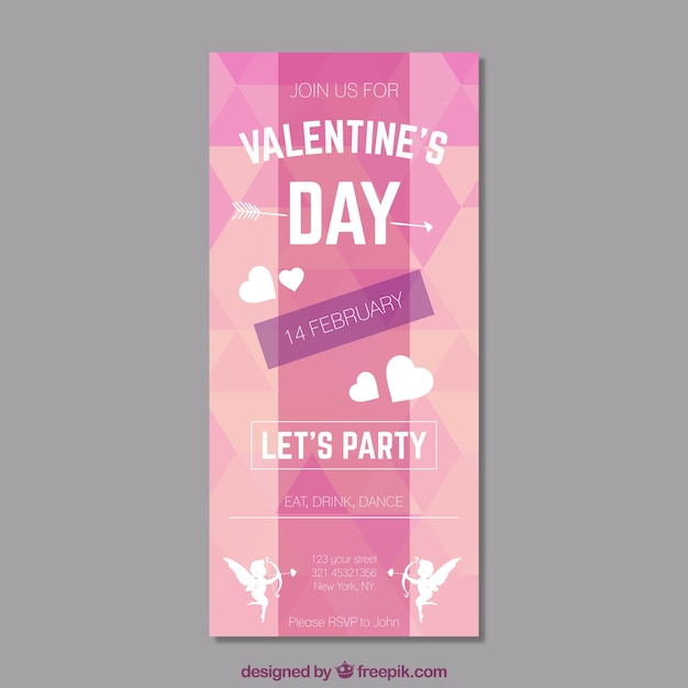 Valentijnsdag partij poster