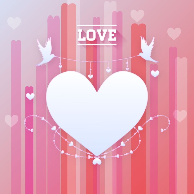 Valentijnsdag Romantische Love Heart Vector Illustration