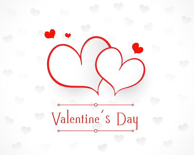 Valentijnsdag schattige achtergrond met twee harten