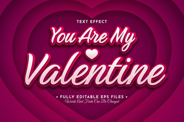 Valentijnsdag teksteffect