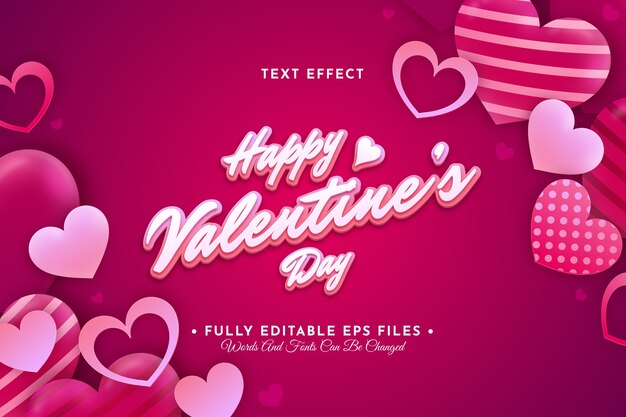 Valentijnsdag teksteffect