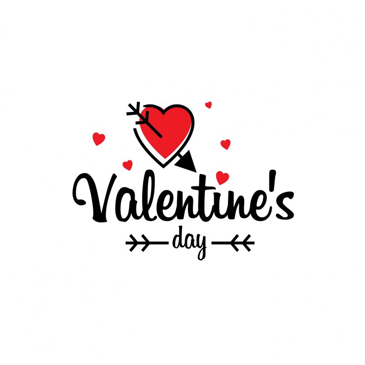 Gratis Vector valentijnsdag typografische