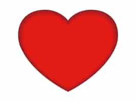 Gratis vector valentijnsdag vector kaartsjabloon met een rode hartvormige tekstruimte op een witte achtergrond.