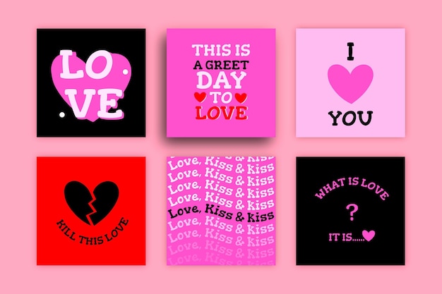 Valentijnsdag verkoop instagram post collectie