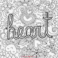 Gratis vector valentine doodles kaart