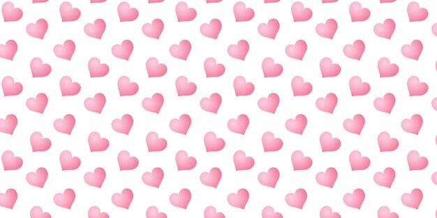 Valentine kleine harten patroon achtergrond roze, rood en wit gratis vector