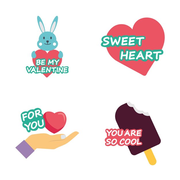 Valentine stickers