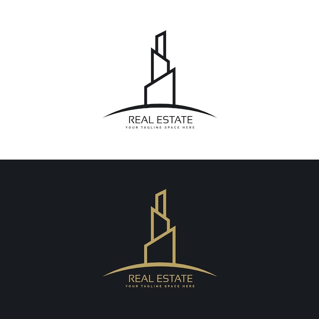 Vastgoed building logo design concept