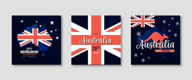 Vaustralia Day wenskaarten instellen