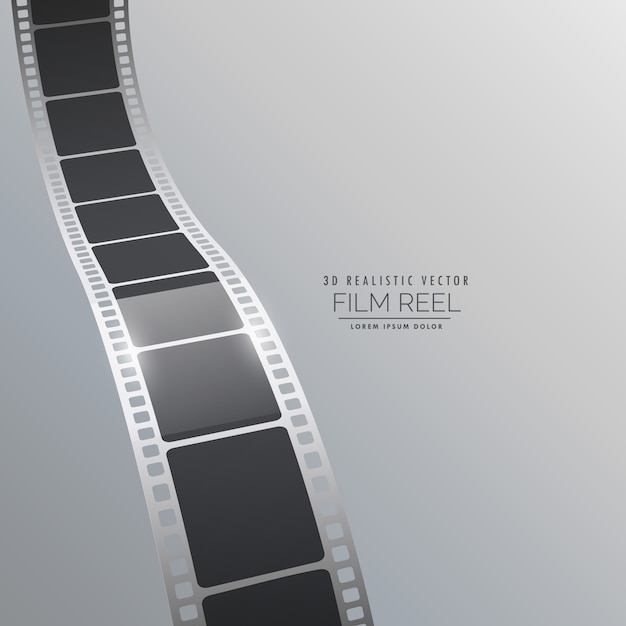 Gratis vector vector 3d film strip achtergrond ontwerp