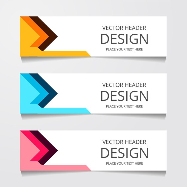 Vector abstracte banner ontwerp moderne websjabloon