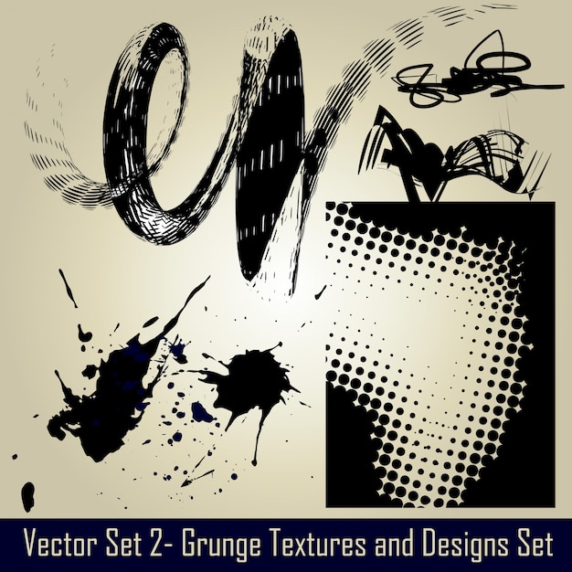 Vector abstracte grunge set elementen en ontwerp