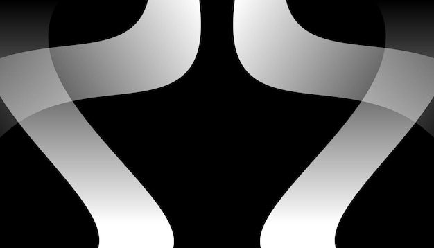 Vector achtergrondgolf gradiënt zwart-wit abstract ontwerp