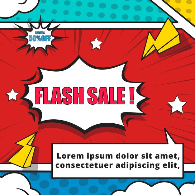 Vector banner popart komische ontwerpcollectie