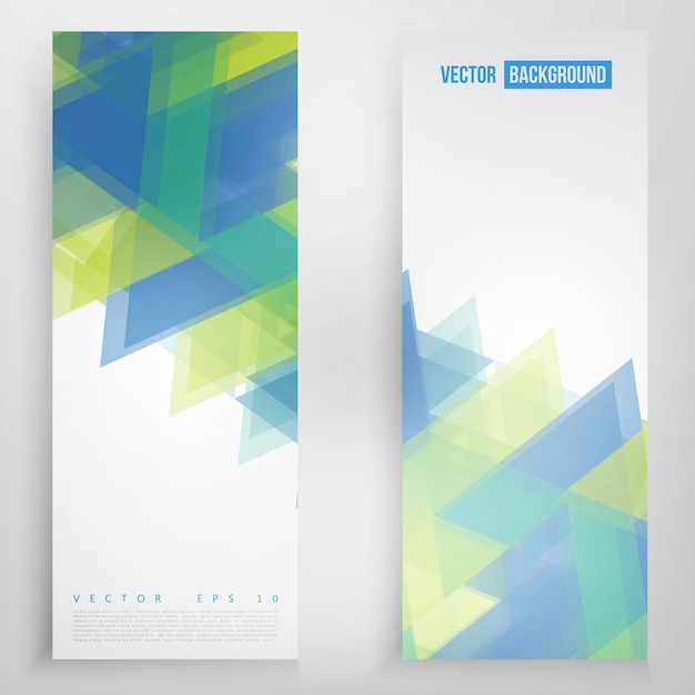 Vector banners en driehoeken.