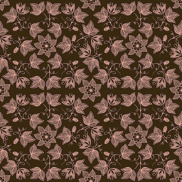 Vector bloem naadloze patroon achtergrond. Elegante textuur voor achtergronden. Klassieke luxe ouderwetse bloemenornament, naadloze textuur voor wallpapers, textiel, verpakkingen.