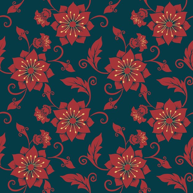 Vector bloem naadloze patroon achtergrond. Elegante textuur voor achtergronden. Klassieke luxe ouderwetse bloemenornament, naadloze textuur voor wallpapers, textiel, verpakkingen.