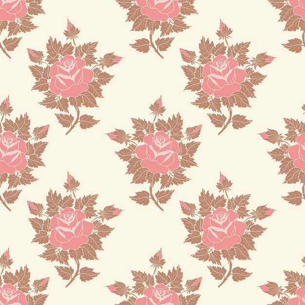 Vector bloem naadloze patroon achtergrond. Elegante textuur voor achtergronden. Klassieke luxe ouderwetse bloemenornament, naadloze textuur voor wallpapers, textiel, verpakkingen.