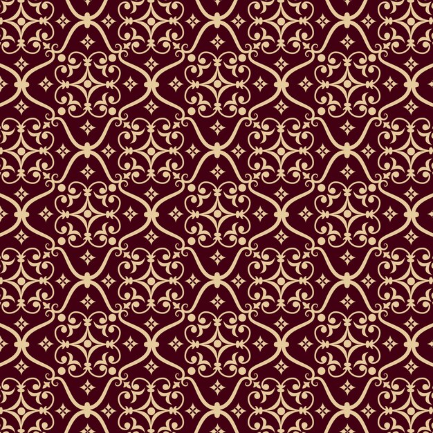 Vector damast naadloze patroon achtergrond. Klassieke luxe ouderwetse damast ornament, koninklijke Victoriaanse naadloze textuur voor wallpapers, textiel, wrapping. Uitstekende bloemen barok sjabloon.